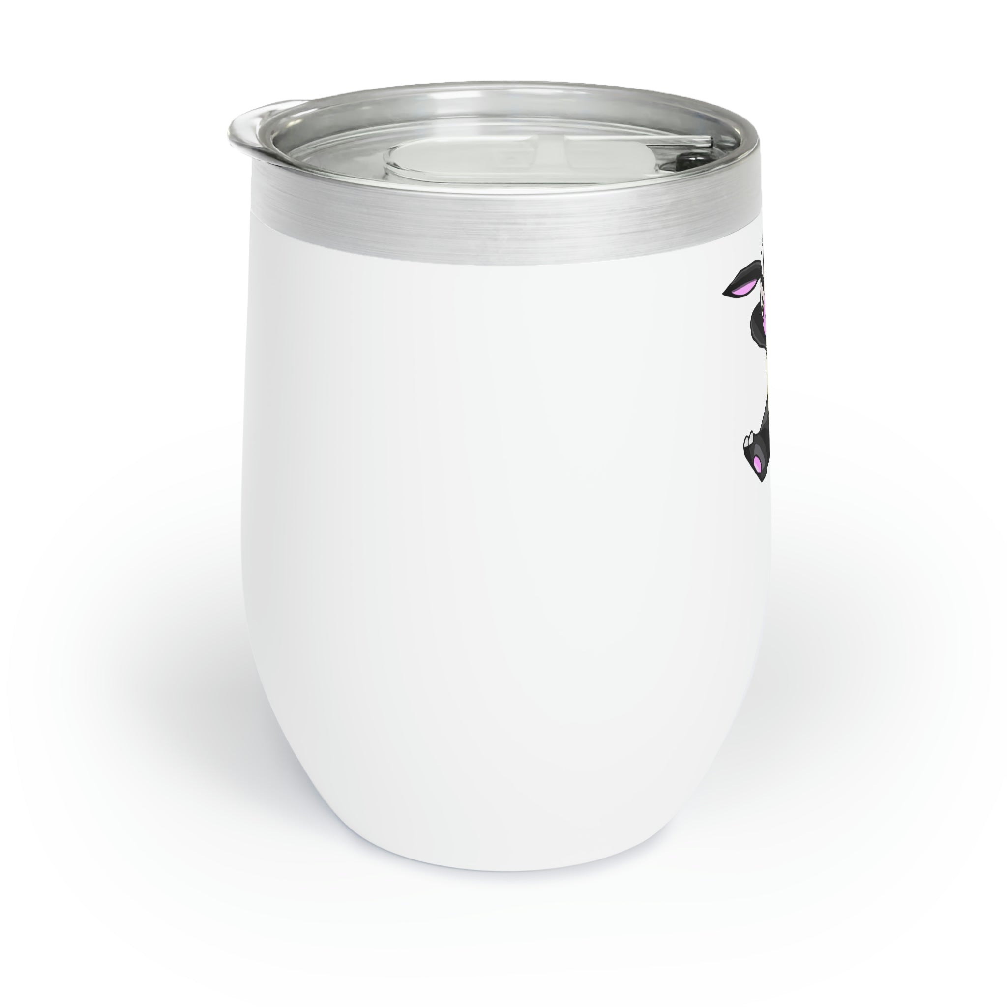 Choyri Chill Wine Tumbler in stainless steel with double-insulated walls, showcasing its sleek stemless design and customizable surface.