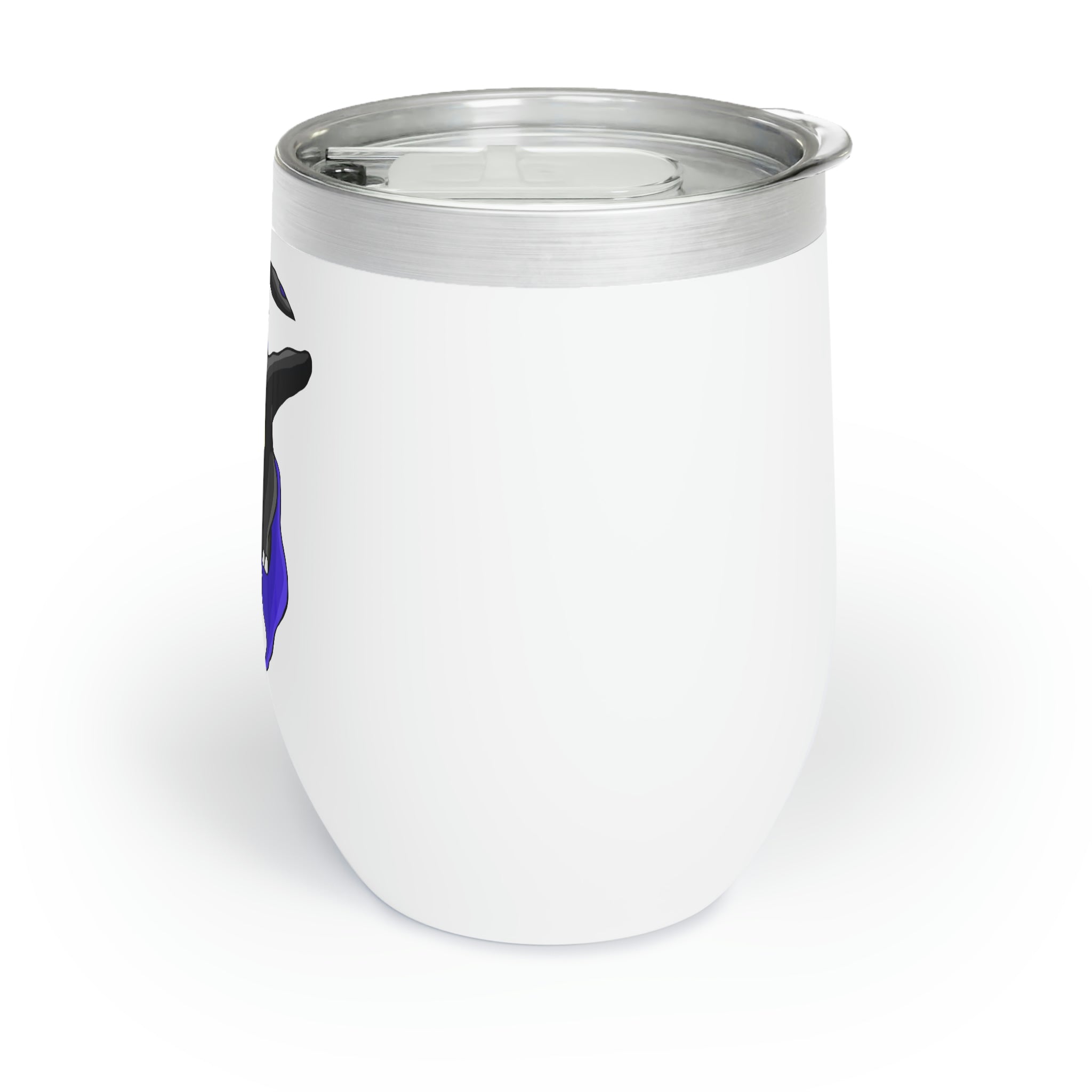 Choyri Chill Wine Tumbler in stainless steel with double-insulated walls, showcasing its sleek stemless design and customizable surface.