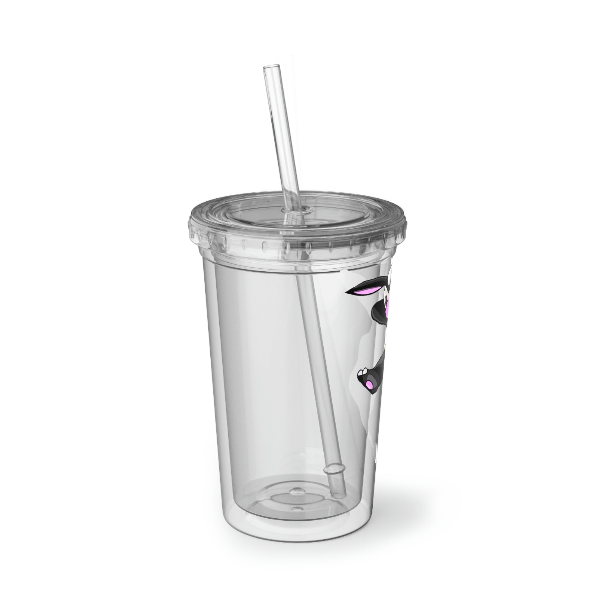 Choyri Suave Acrylic Cup with vibrant artwork, double-wall insulation, and BPA-free lid and straw.