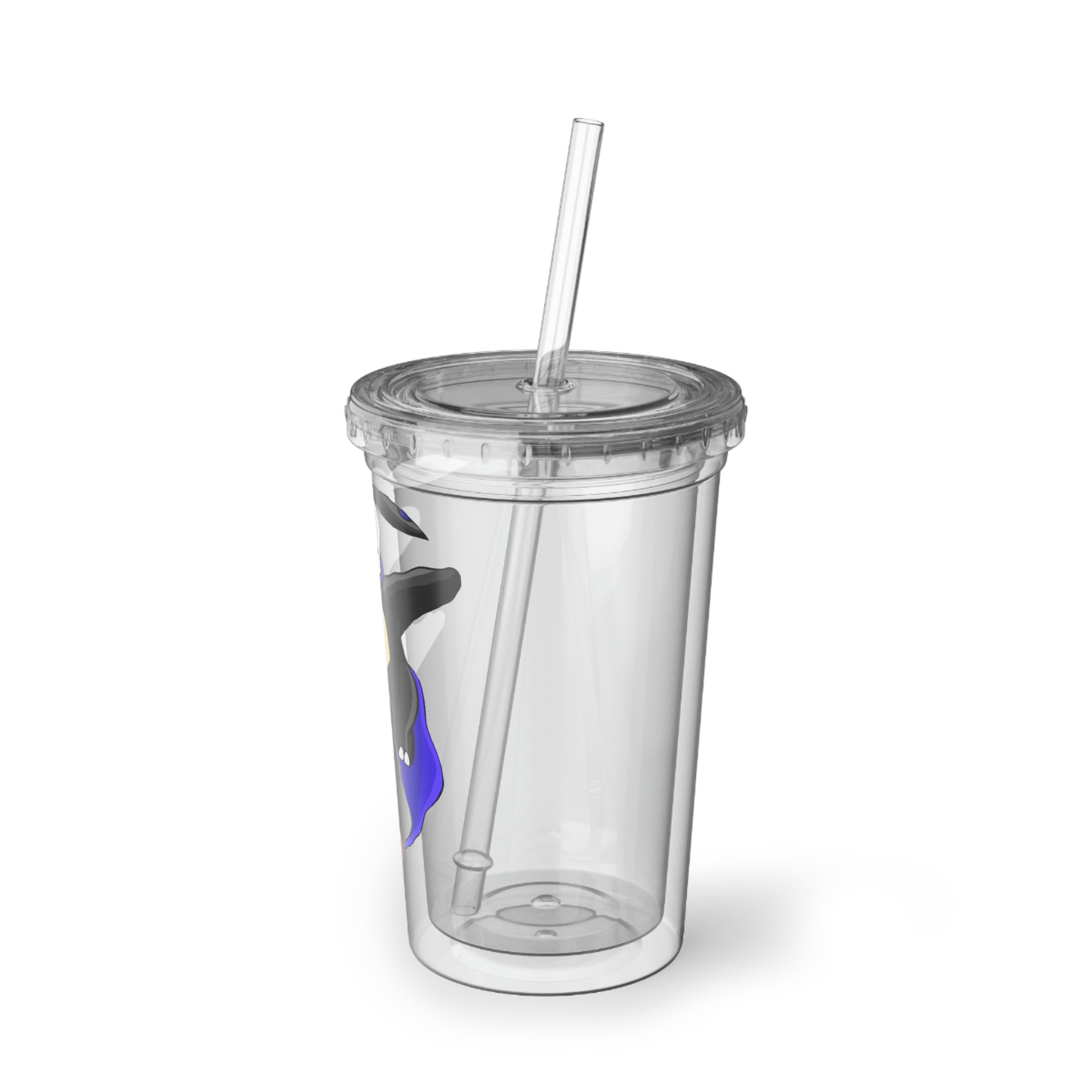 Choyri Suave Acrylic Cup with vibrant artwork, double-wall insulation, and BPA-free lid and straw.