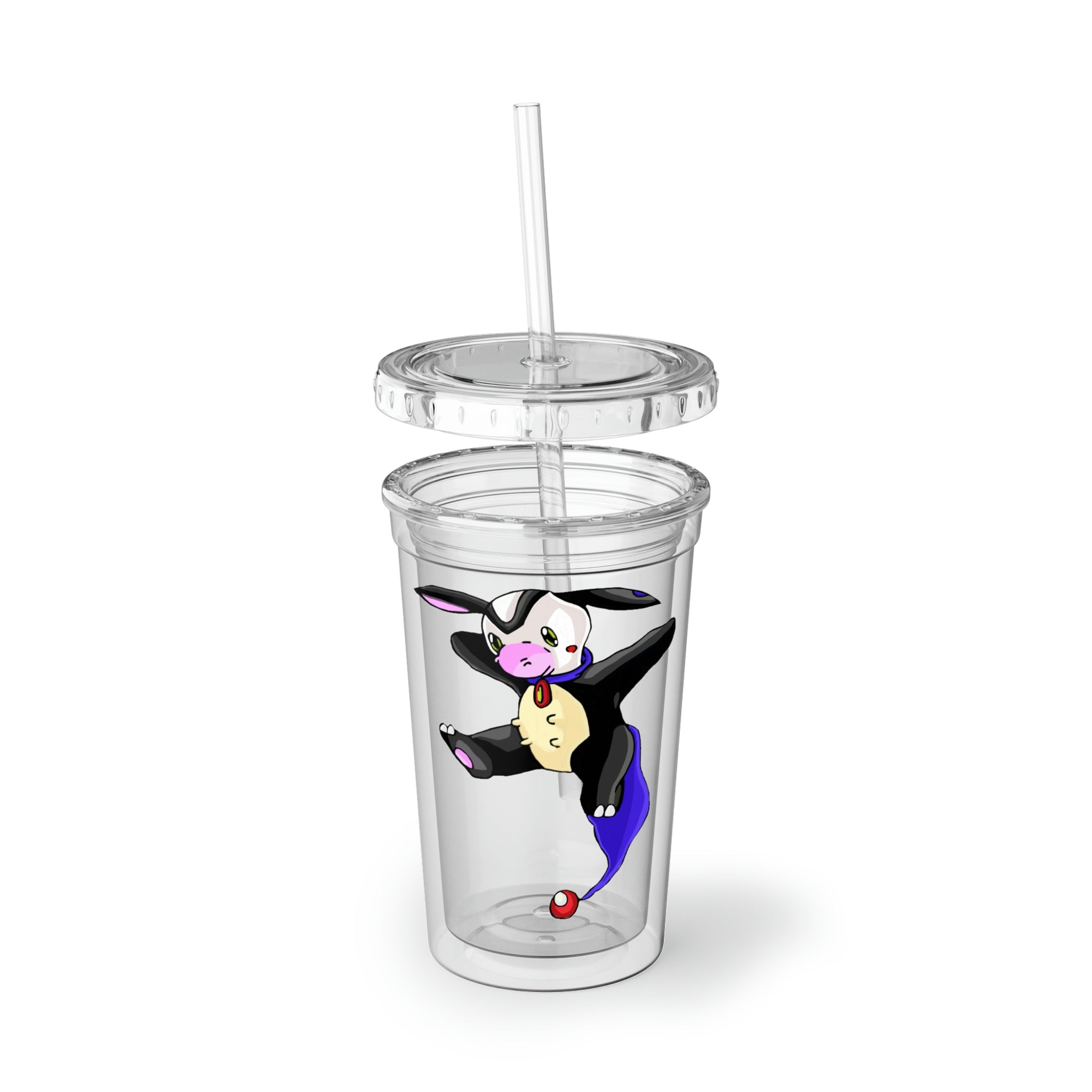 Choyri Suave Acrylic Cup with vibrant artwork, double-wall insulation, and BPA-free lid and straw.