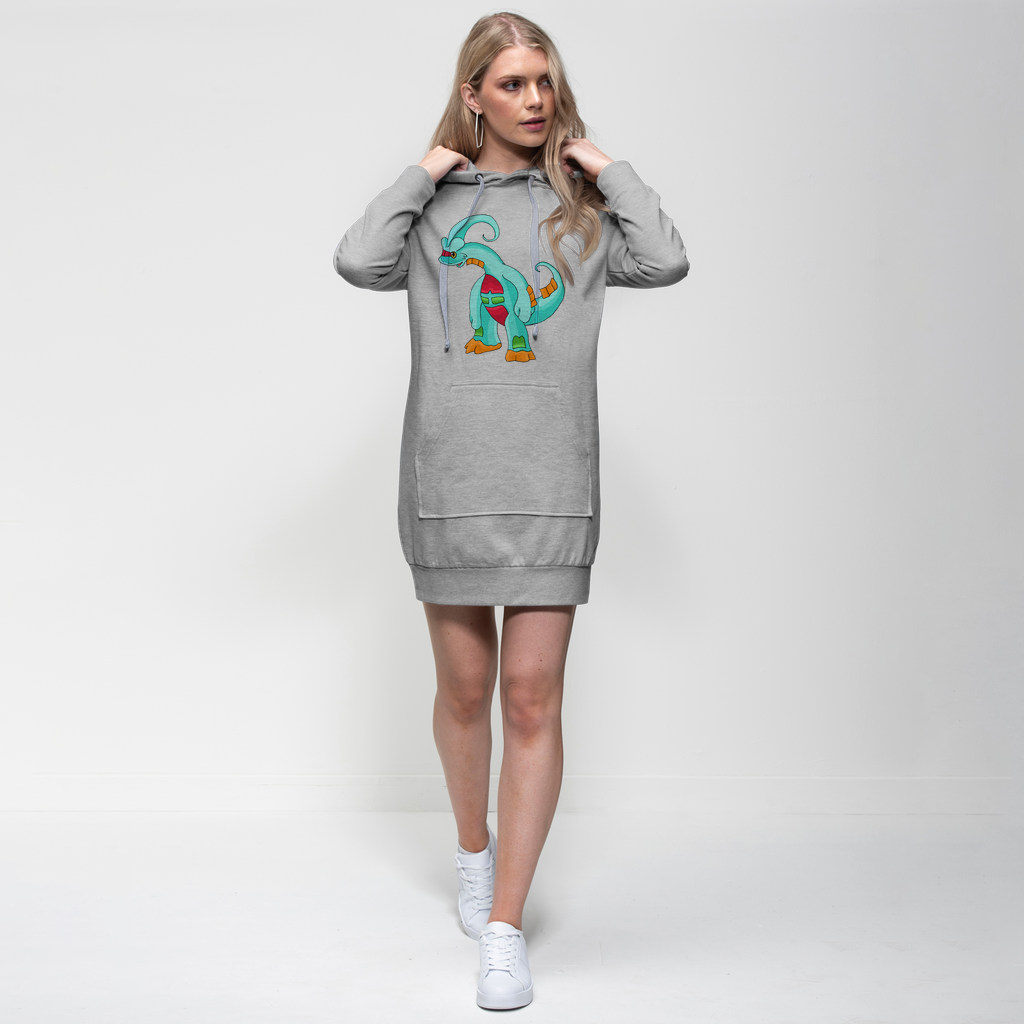 Chrisikle Premium Adult Hoodie Dress featuring a relaxed fit, hood, and kangaroo pocket in a stylish design.