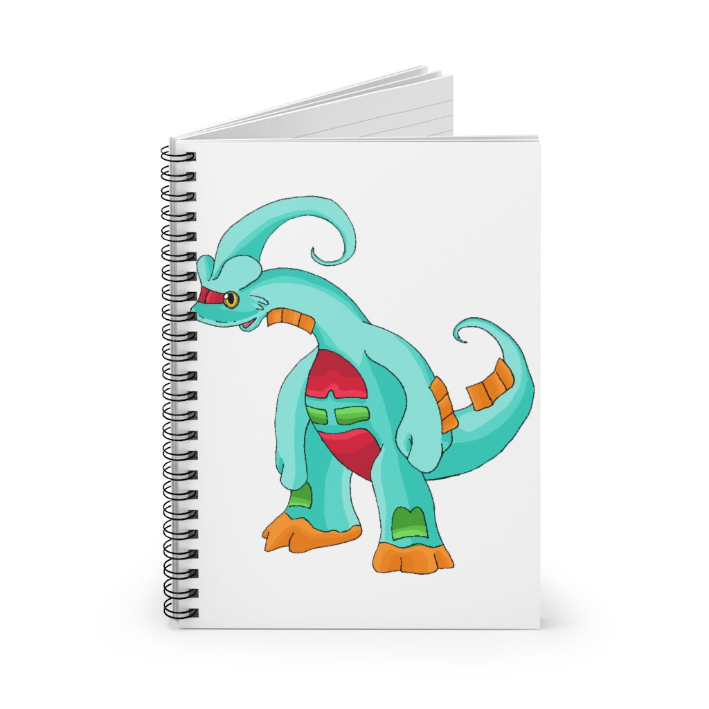 Chrisikle Spiral Notebook with ruled line pages, featuring a colorful printed front cover and a sleek black back cover.