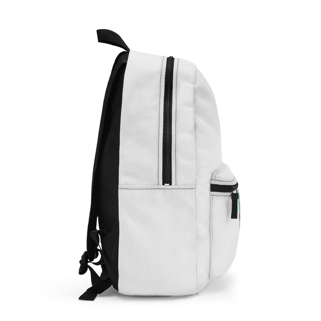 Chriskisx Backpack made in USA, featuring durable spun polyester, adjustable straps, and waterproof design.