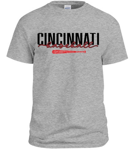 Cincinnati Baseball T-Shirt and Hoodie featuring a stylish design for fans, showcasing team spirit and comfort.