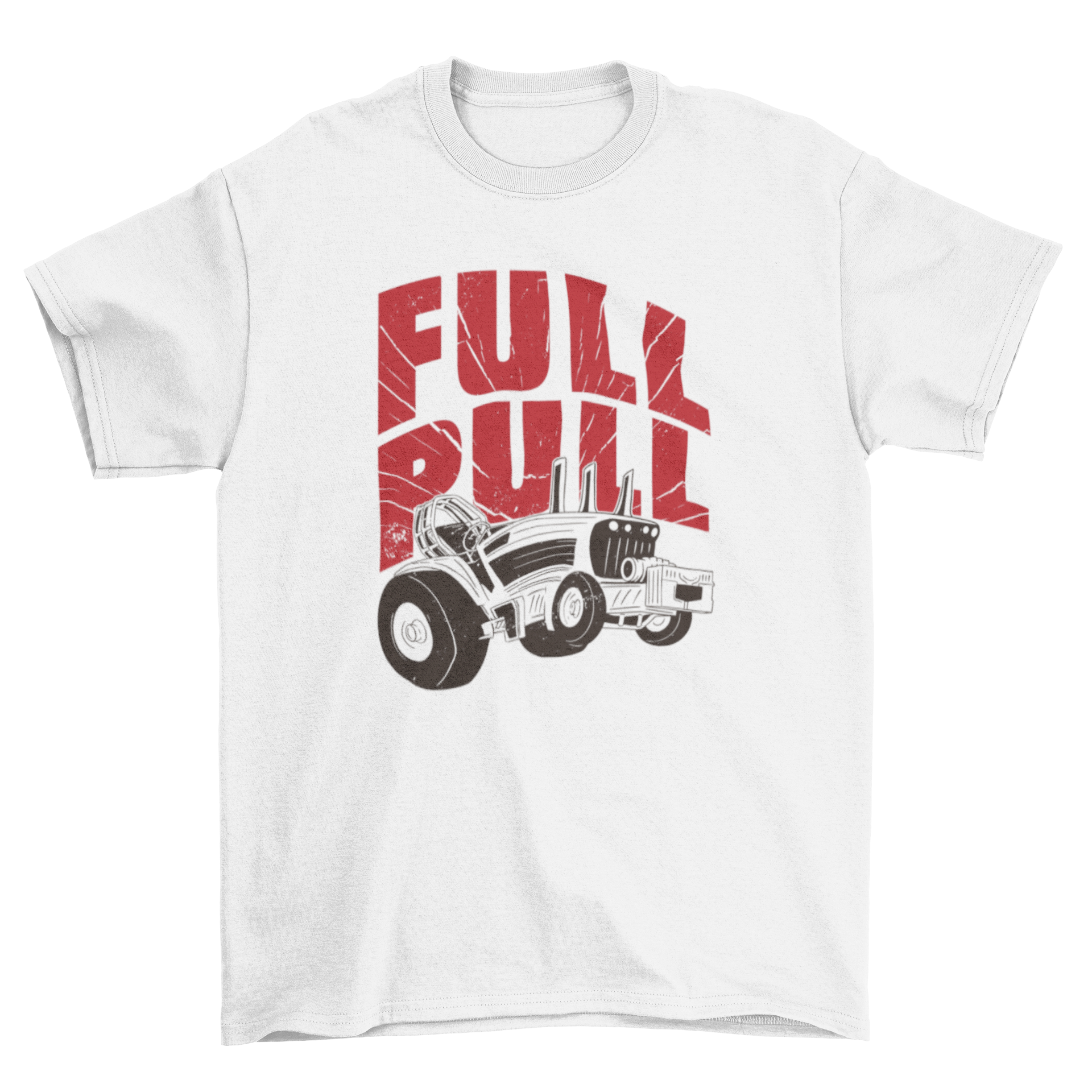 Classic t-shirt featuring a tractor graphic and the quote 'Full Pull', perfect for tractor enthusiasts.