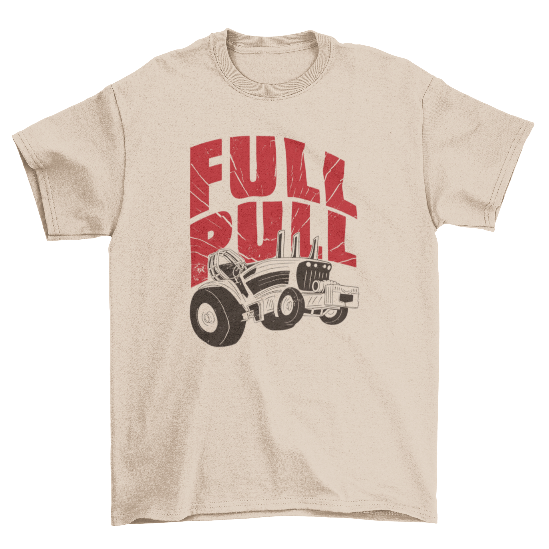 Classic t-shirt featuring a tractor graphic and the quote 'Full Pull', perfect for tractor enthusiasts.