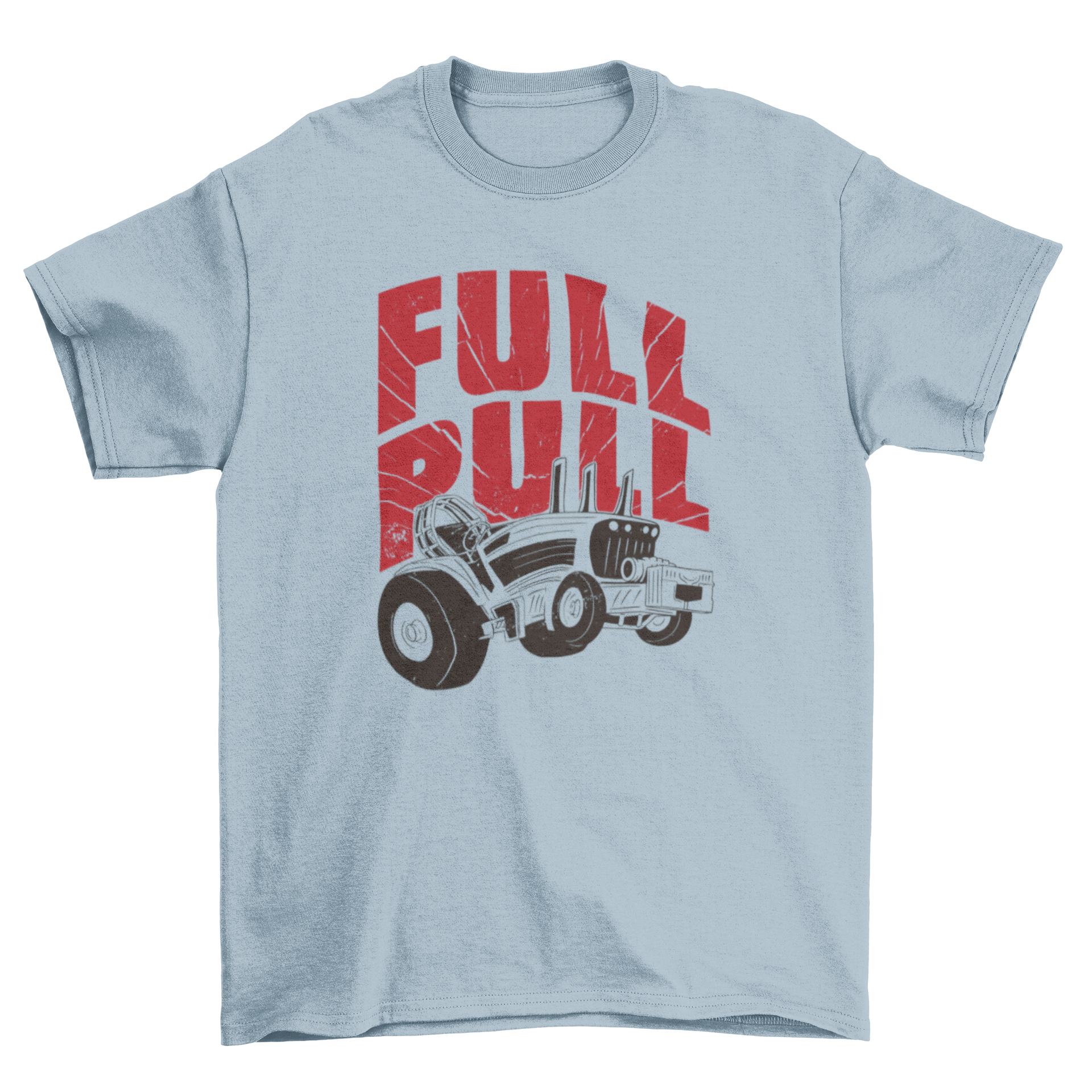 Classic t-shirt featuring a tractor graphic and the quote 'Full Pull', perfect for tractor enthusiasts.