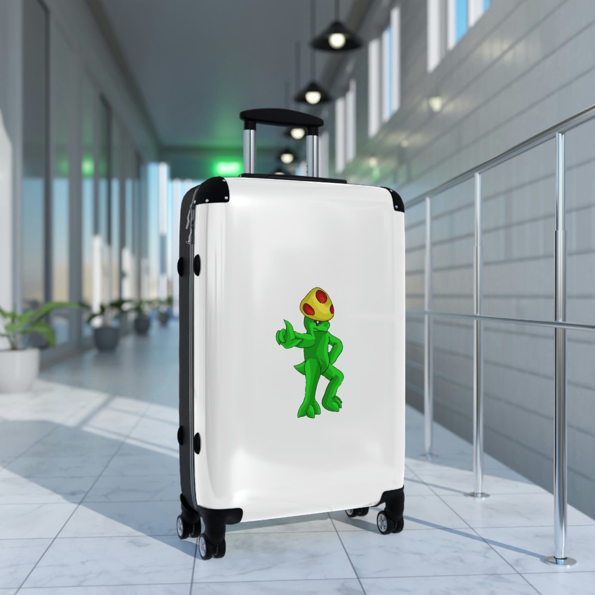 Clawmep Cabin Suitcase featuring a personalized design, lightweight construction, and durable hard-shell material.