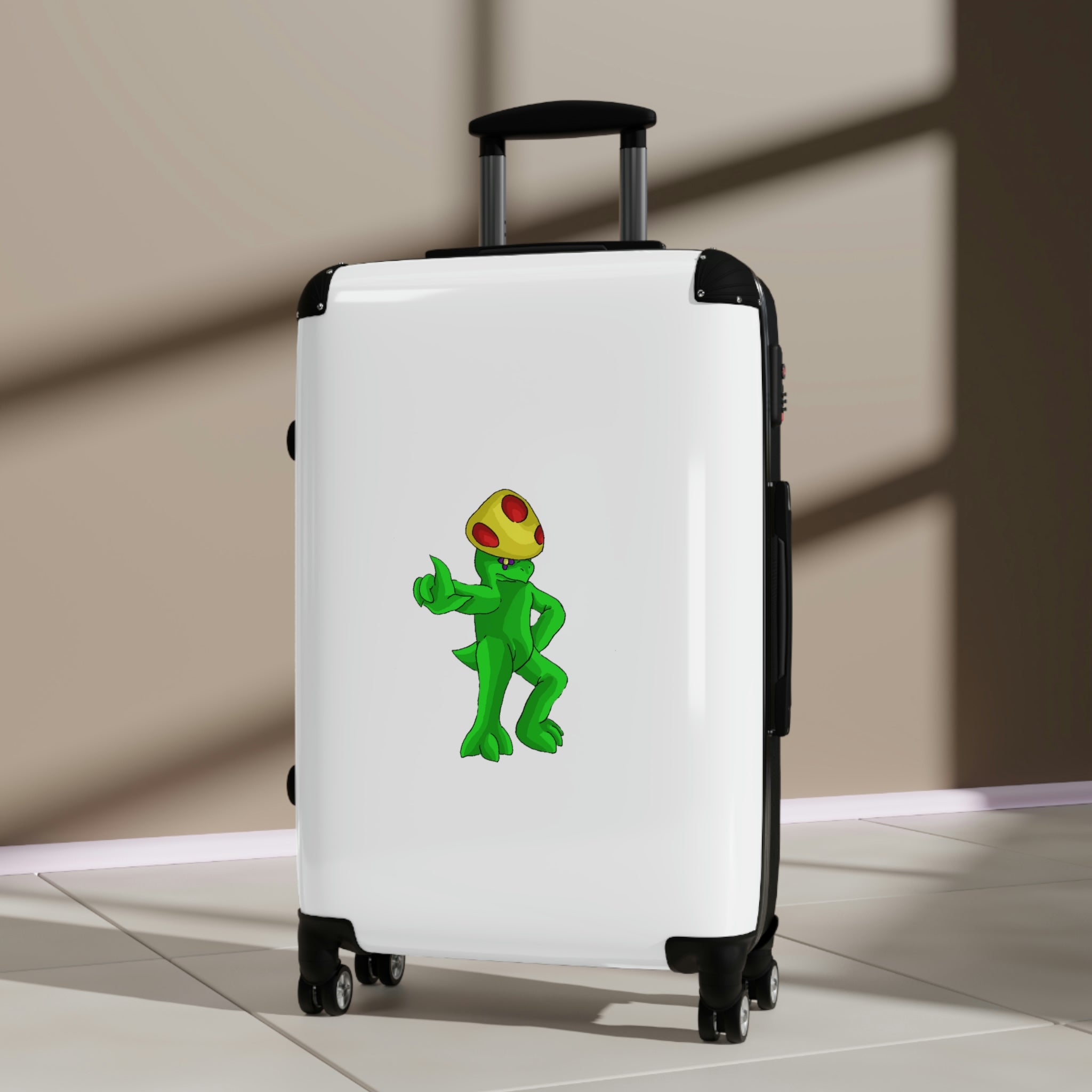 Clawmep Cabin Suitcase featuring a personalized design, lightweight construction, and durable hard-shell material.