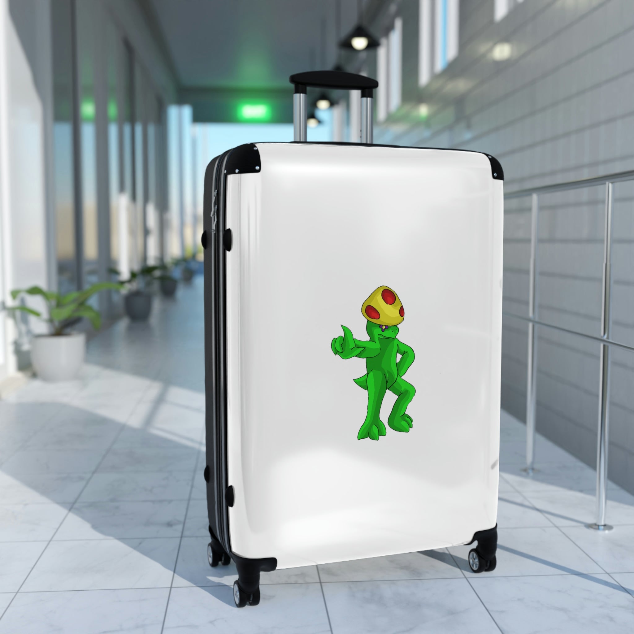 Clawmep Cabin Suitcase featuring a personalized design, lightweight construction, and durable hard-shell material.