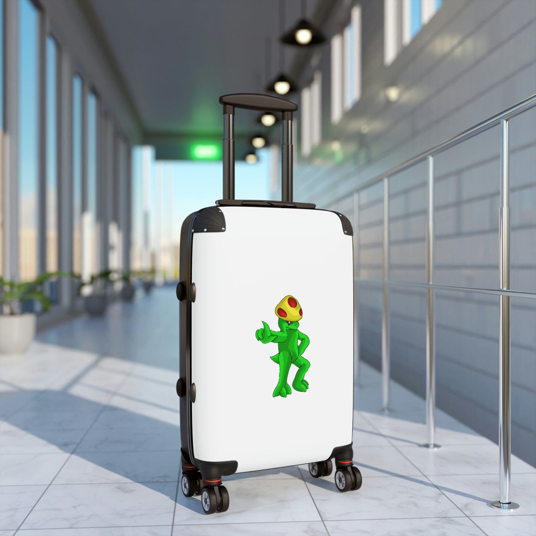 Clawmep Cabin Suitcase featuring a personalized design, lightweight construction, and durable hard-shell material.