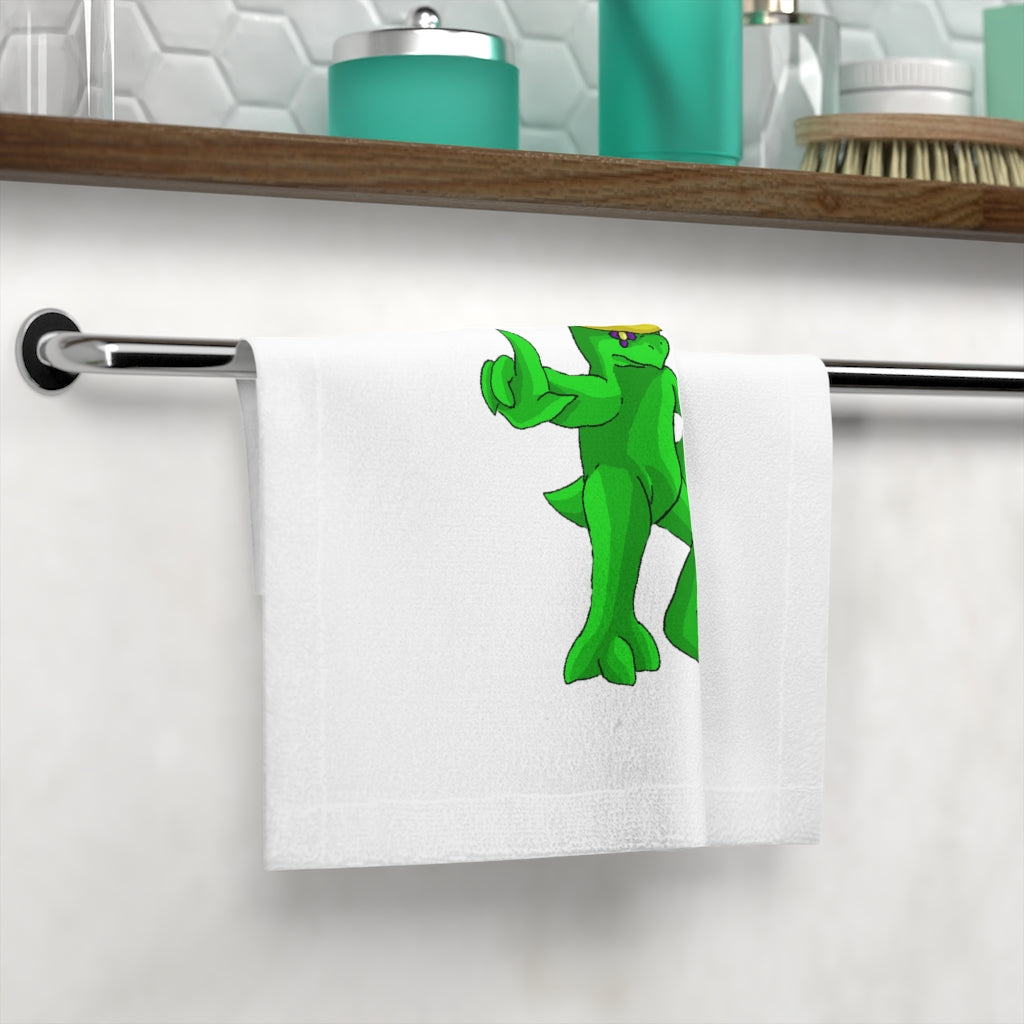 Clawmep Face Towel featuring a customizable polyester front and soft cotton back, ideal for personal designs.