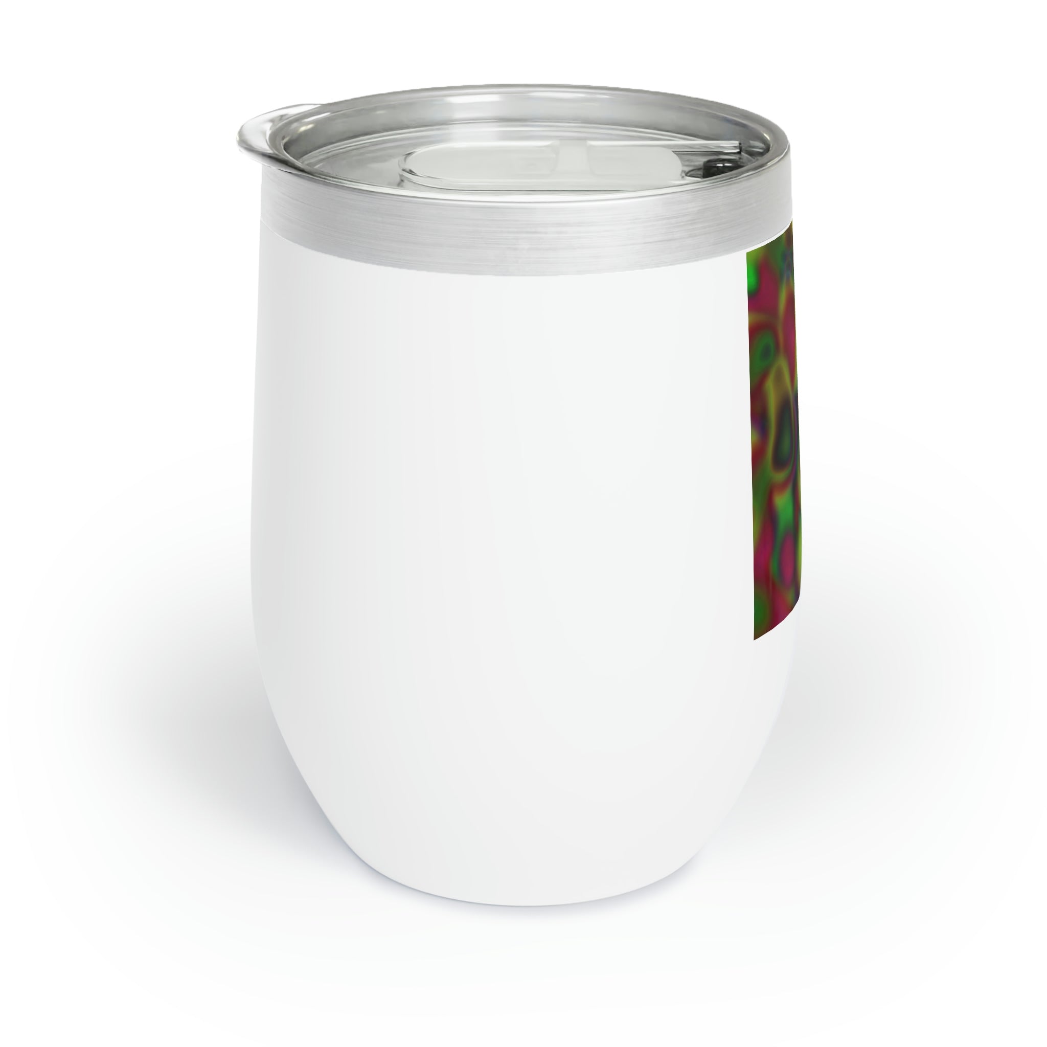 Cloud Concept Painting Chill Wine Tumbler showcasing a sleek stainless steel design with customizable artwork.