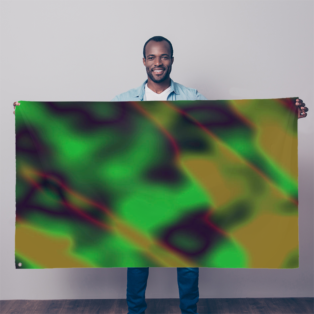 A vibrant Cloud Concept Painting Sublimation Flag, showcasing a beautiful cloud design on durable polyester fabric, ideal for decoration.