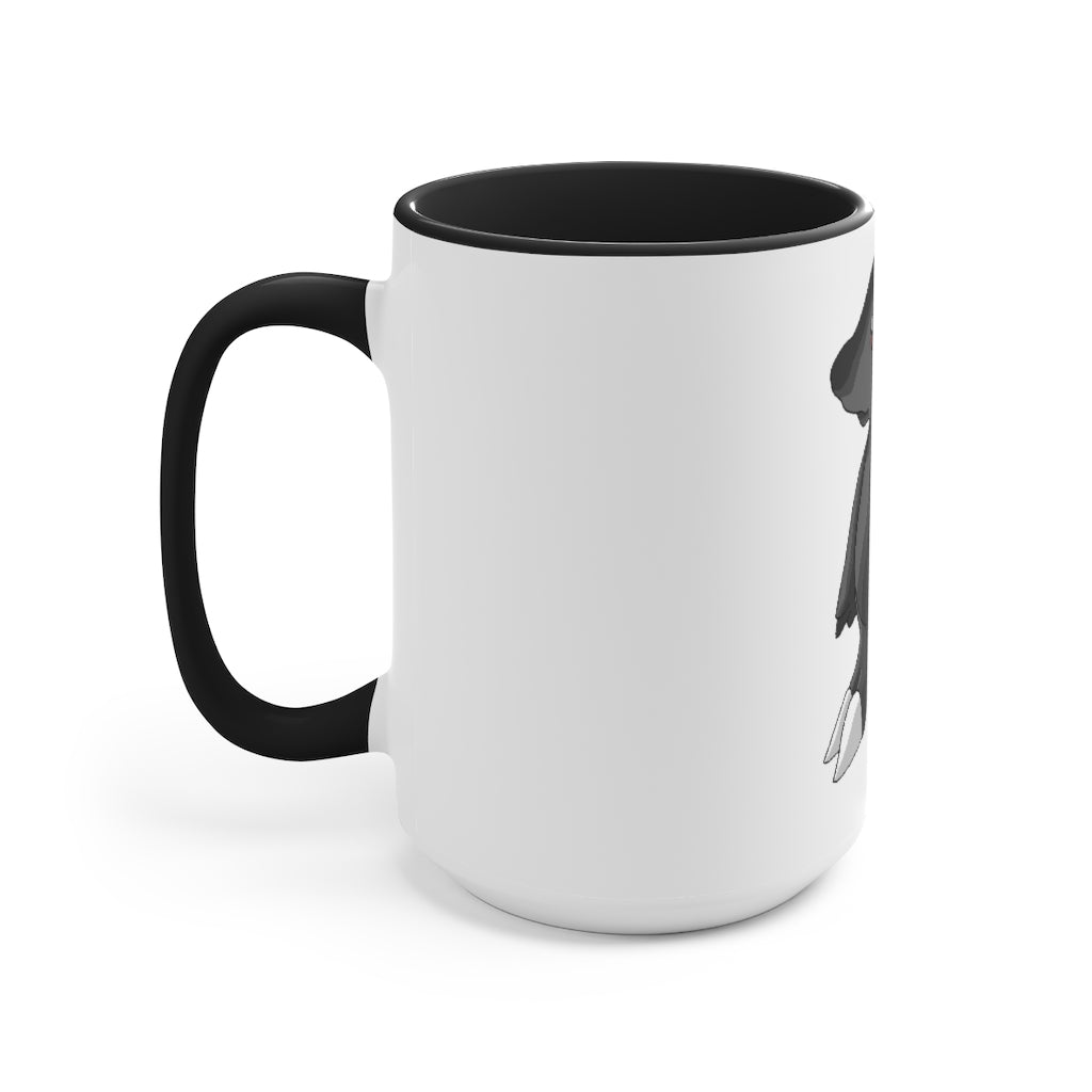 Cloudydo Accent Mug featuring a two-tone design with a white exterior and a colored interior, available in red, pink, and black options.