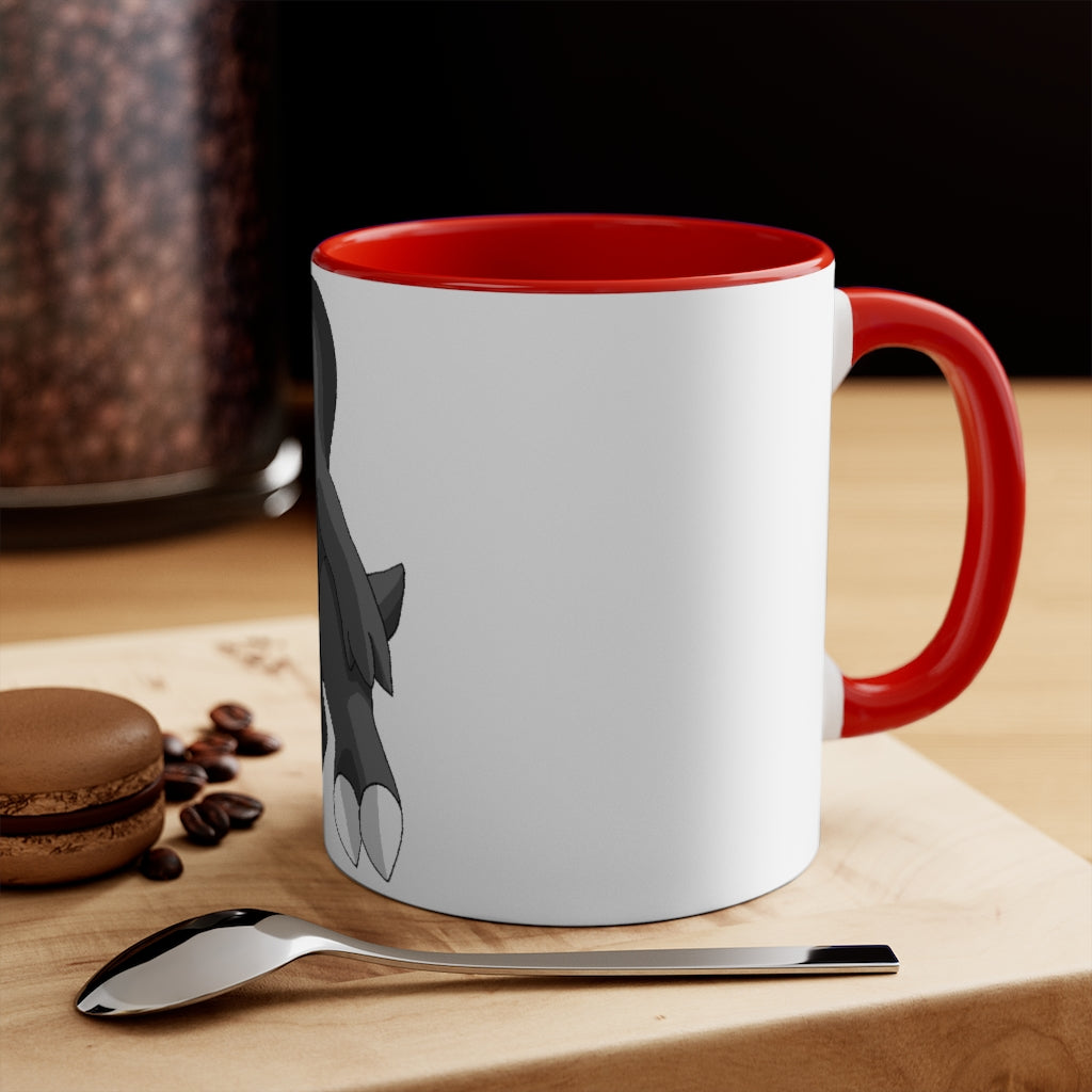 Cloudydo Accent Mug featuring a two-tone design with a white exterior and a colored interior, available in red, pink, and black options.