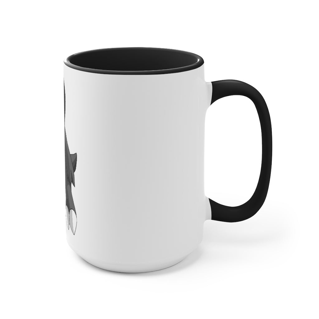 Cloudydo Accent Mug featuring a two-tone design with a white exterior and a colored interior, available in red, pink, and black options.