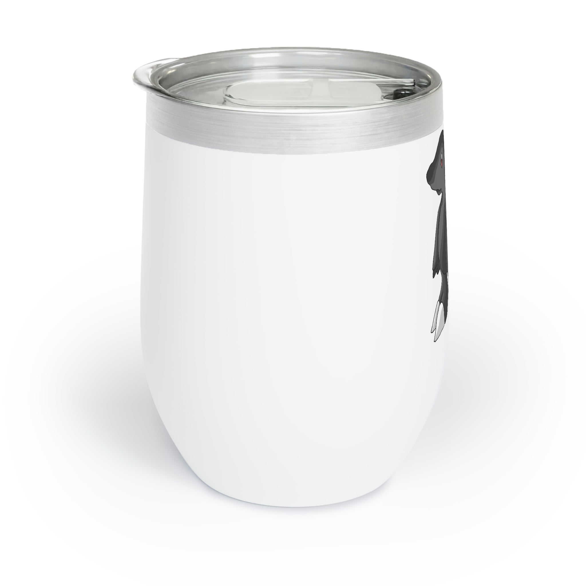 Cloudydo Chill Wine Tumbler in stainless steel with a customizable design, perfect for keeping drinks hot or cold.