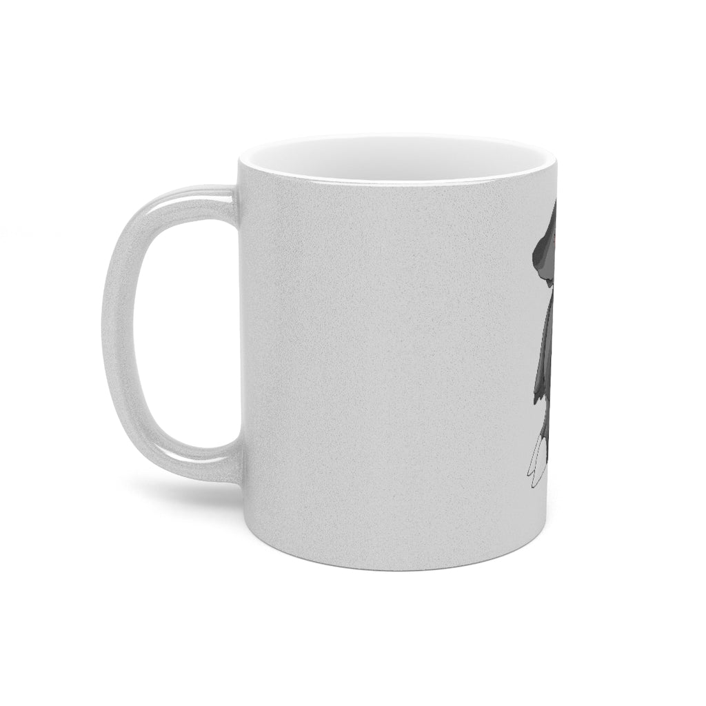 Cloudydo Metallic Mug in Silver and Gold finishes, showcasing personalized designs and a sleek ceramic body.