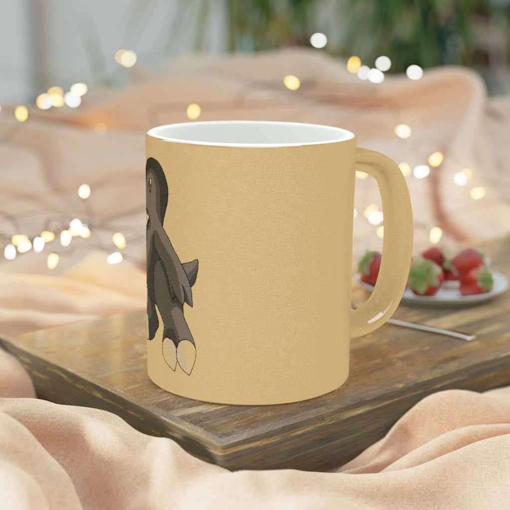 Cloudydo Metallic Mug in Silver and Gold finishes, showcasing personalized designs and a sleek ceramic body.