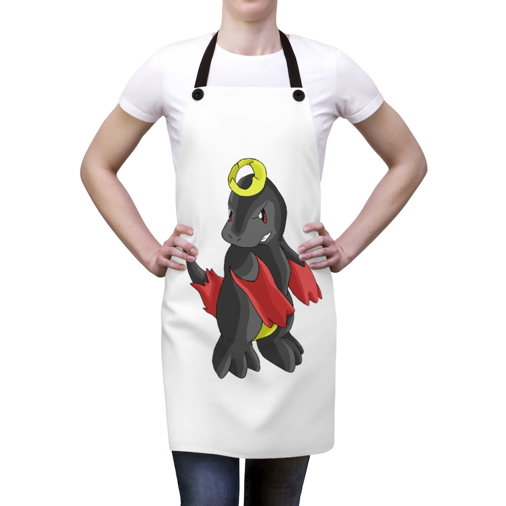 Cloudyking Apron featuring a stylish design, black detachable twill straps, and customizable one-sided print, perfect for cooking.