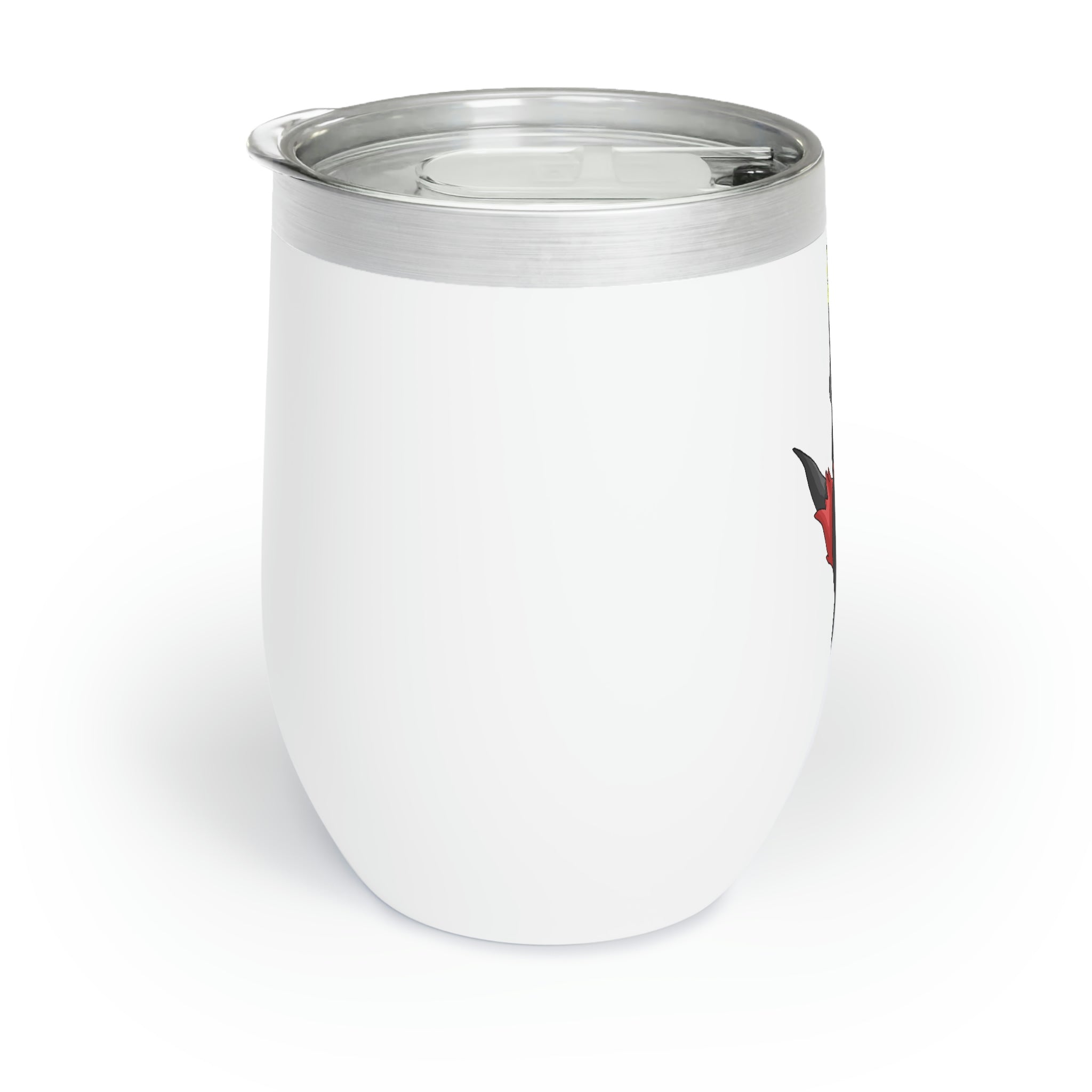 Cloudyking Chill Wine Tumbler in stainless steel with a sleek design, showcasing its double-insulated walls and customizable surface.