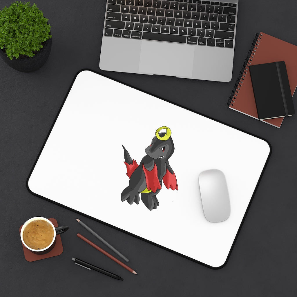 Customizable Cloudyking Desk Mat made of 4mm thick neoprene with anti-slip backing, available in three sizes.