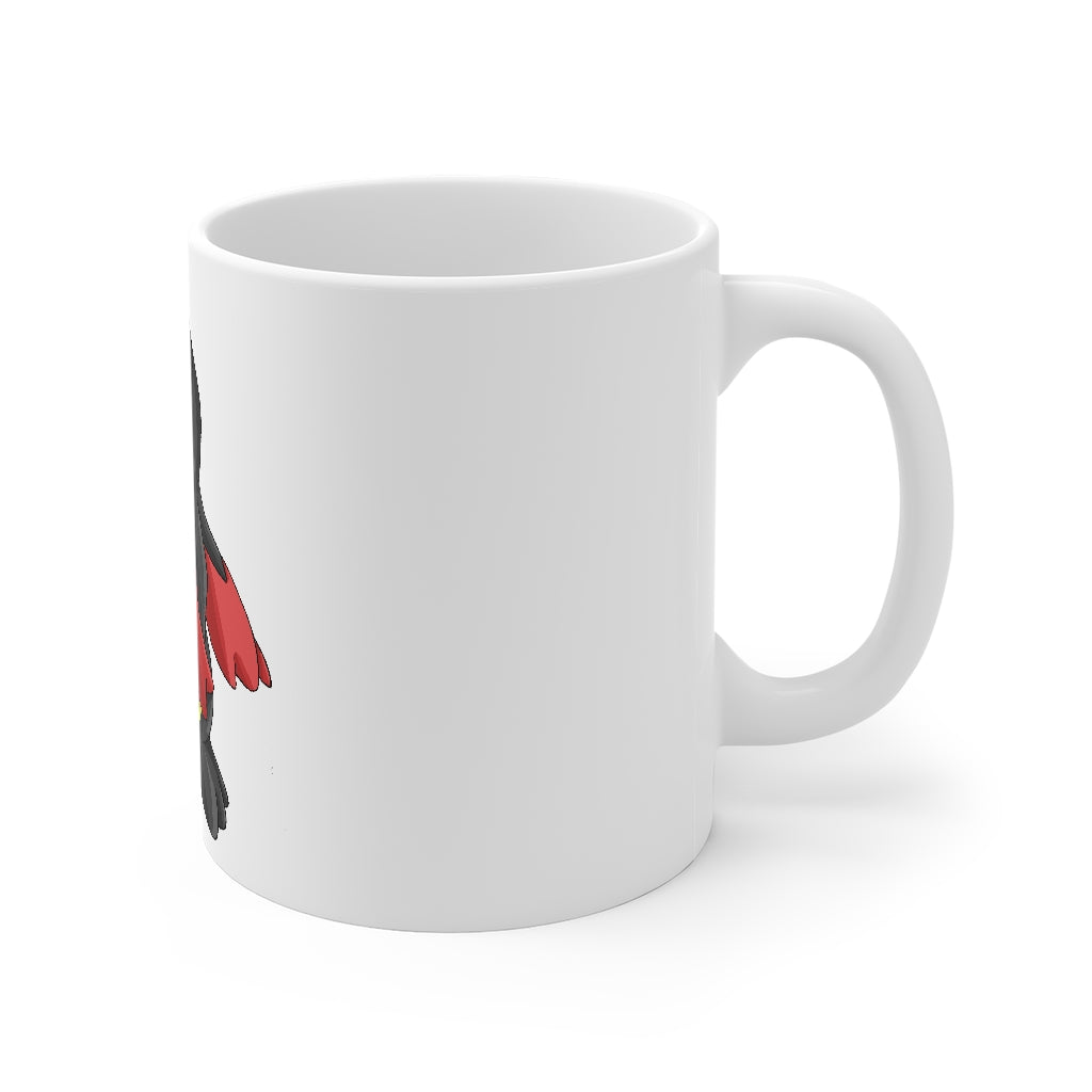 Cloudyking Mug 11oz, white ceramic mug with rounded corners and C-handle, perfect for coffee, tea, and hot chocolate.