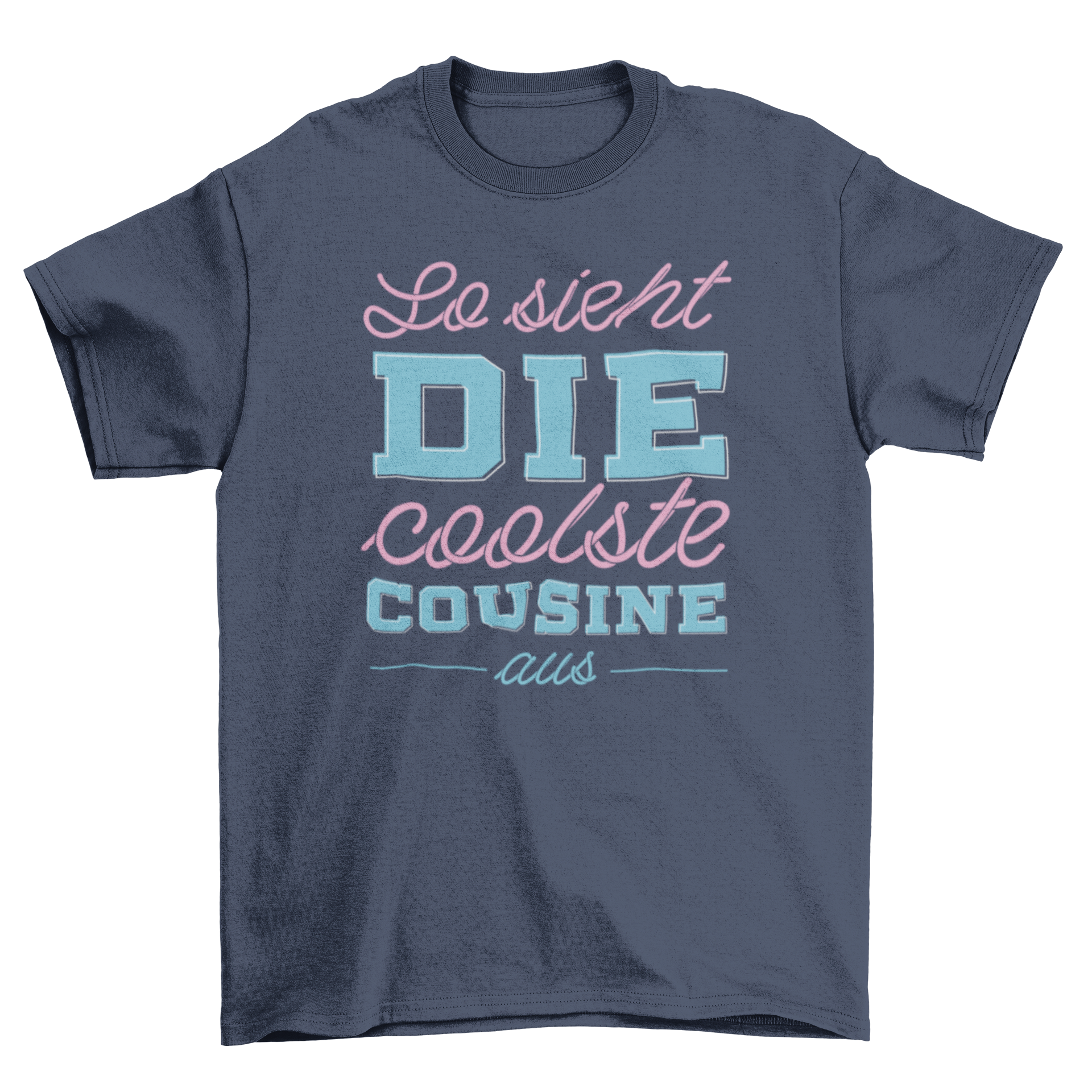 Cool Cousin German T-shirt featuring bold text design celebrating family ties.