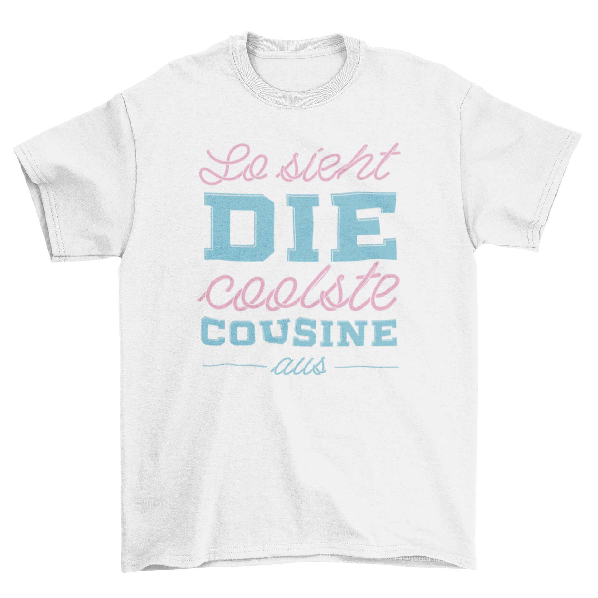 Cool Cousin German T-shirt featuring bold text design celebrating family ties.