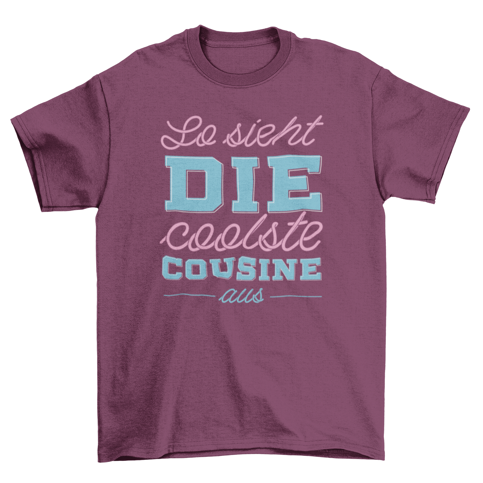 Cool Cousin German T-shirt featuring bold text design celebrating family ties.