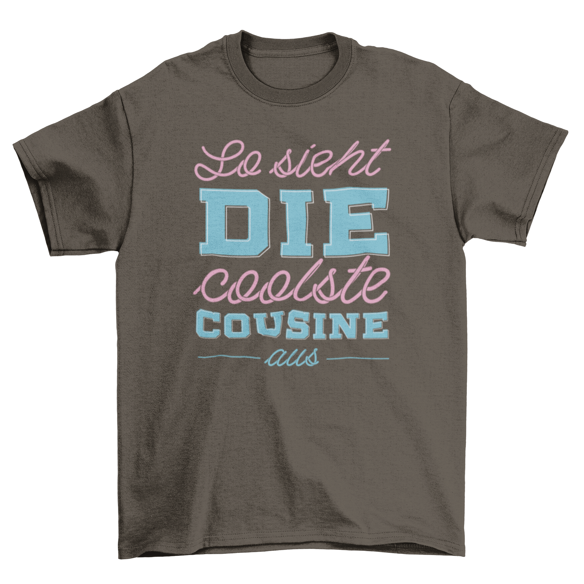 Cool Cousin German T-shirt featuring bold text design celebrating family ties.