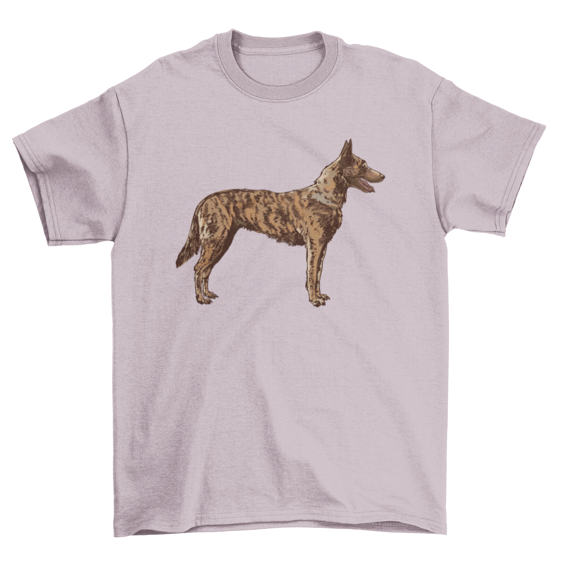 A stylish t-shirt featuring a Czech German Shepherd design, showcasing the breed's elegance and beauty.