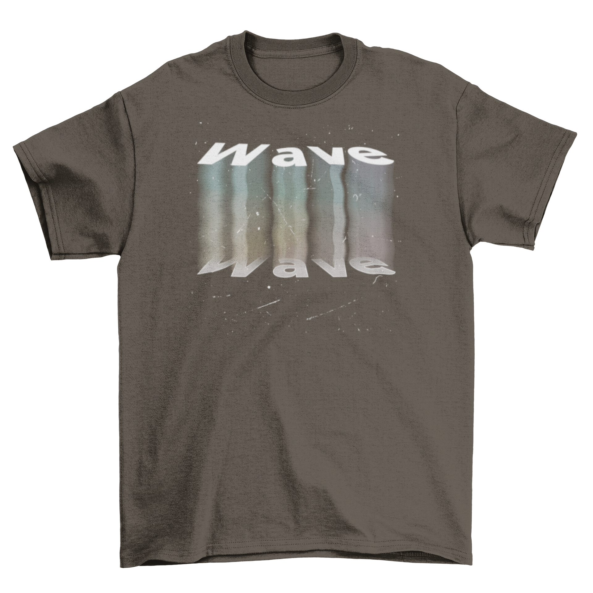 Cool Gradient 3D Wave T-Shirt featuring vibrant gradient colors and a unique 3D text effect.