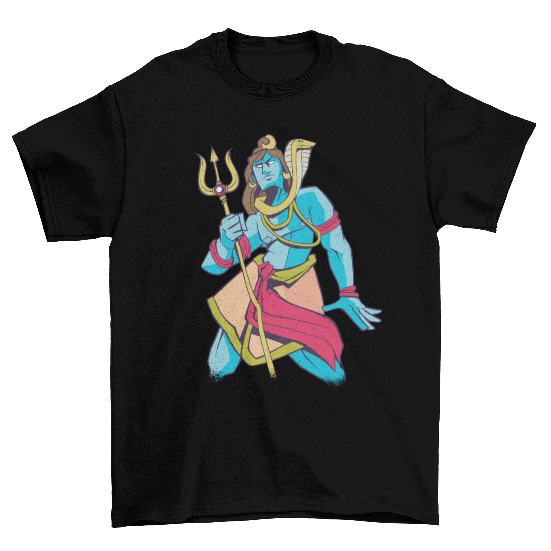 Cool Lord Shiva Divine t-shirt featuring an intricate illustration of Lord Shiva, showcasing vibrant colors and detailed design.