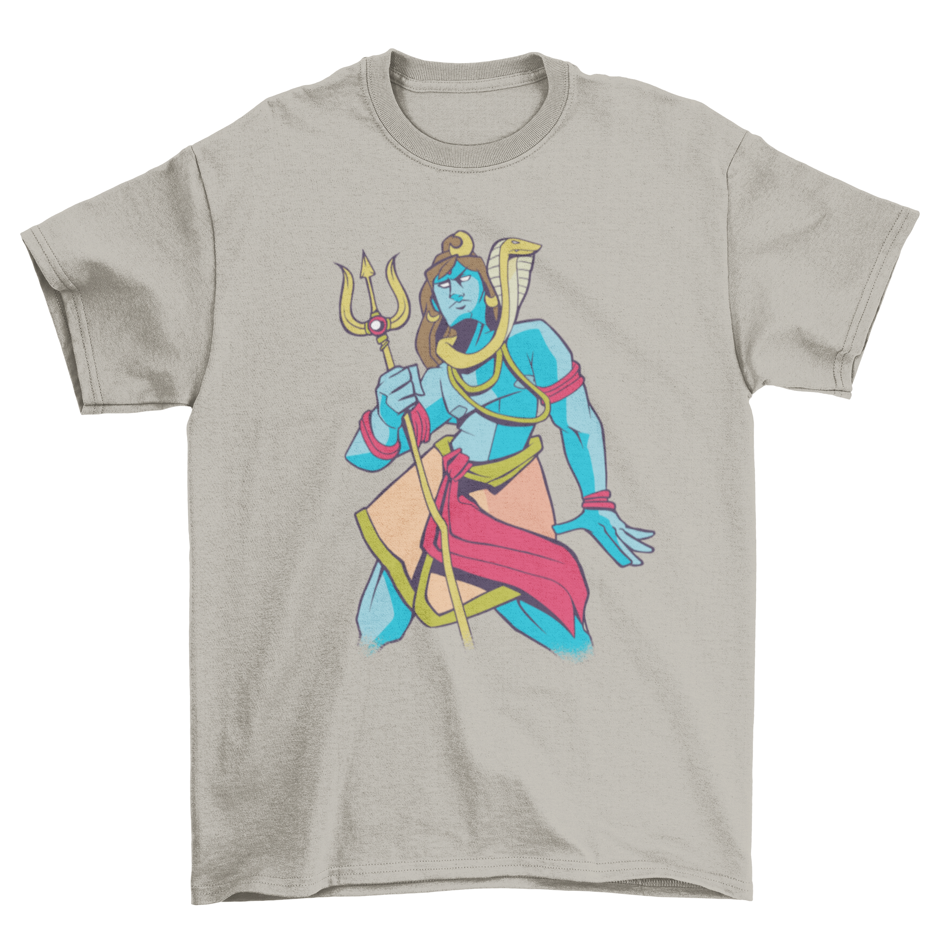 Cool Lord Shiva Divine t-shirt featuring an intricate illustration of Lord Shiva, showcasing vibrant colors and detailed design.