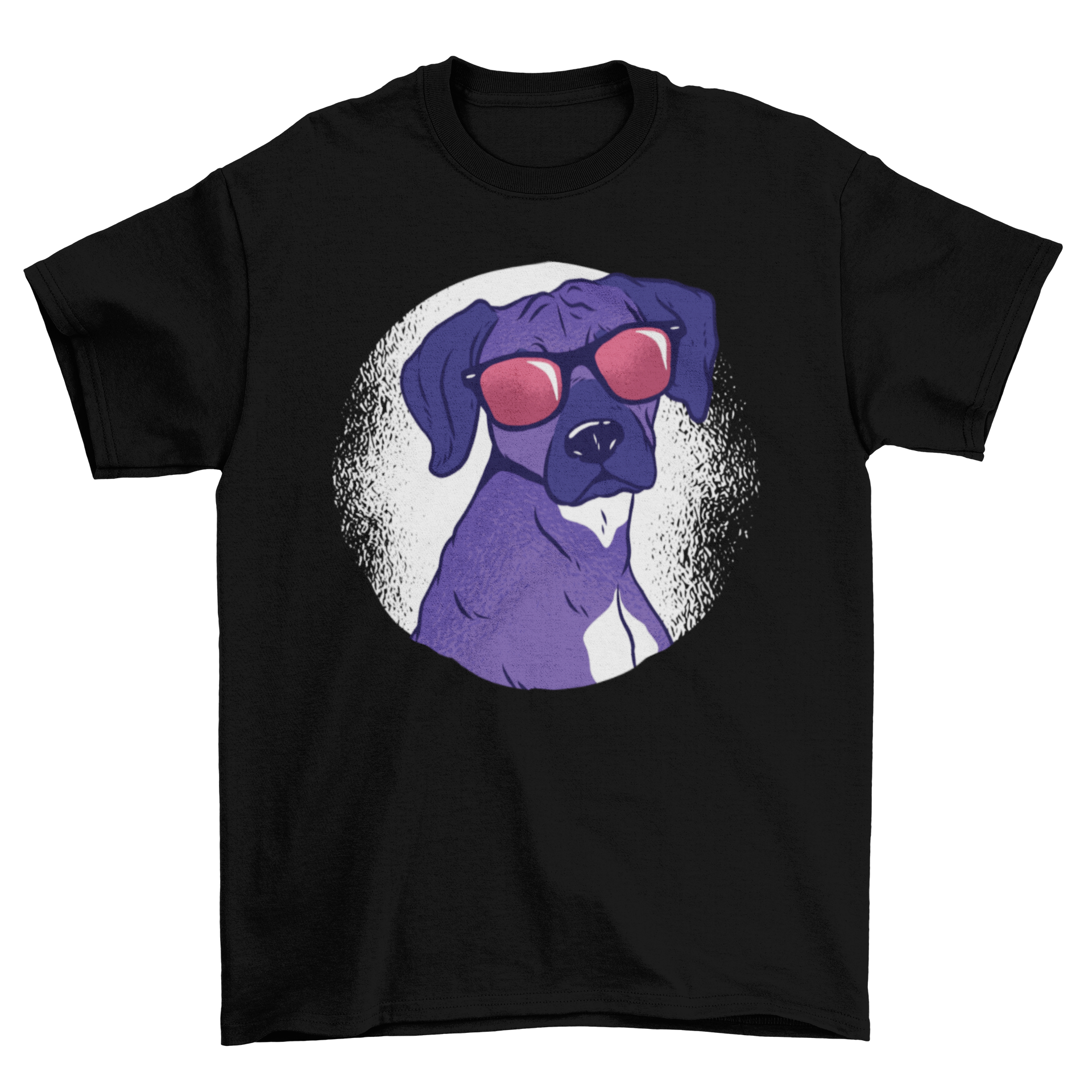 Cool Shady Dog T-Shirt featuring a Rhodesian Ridgeback wearing sunglasses, perfect for stylish dog lovers.