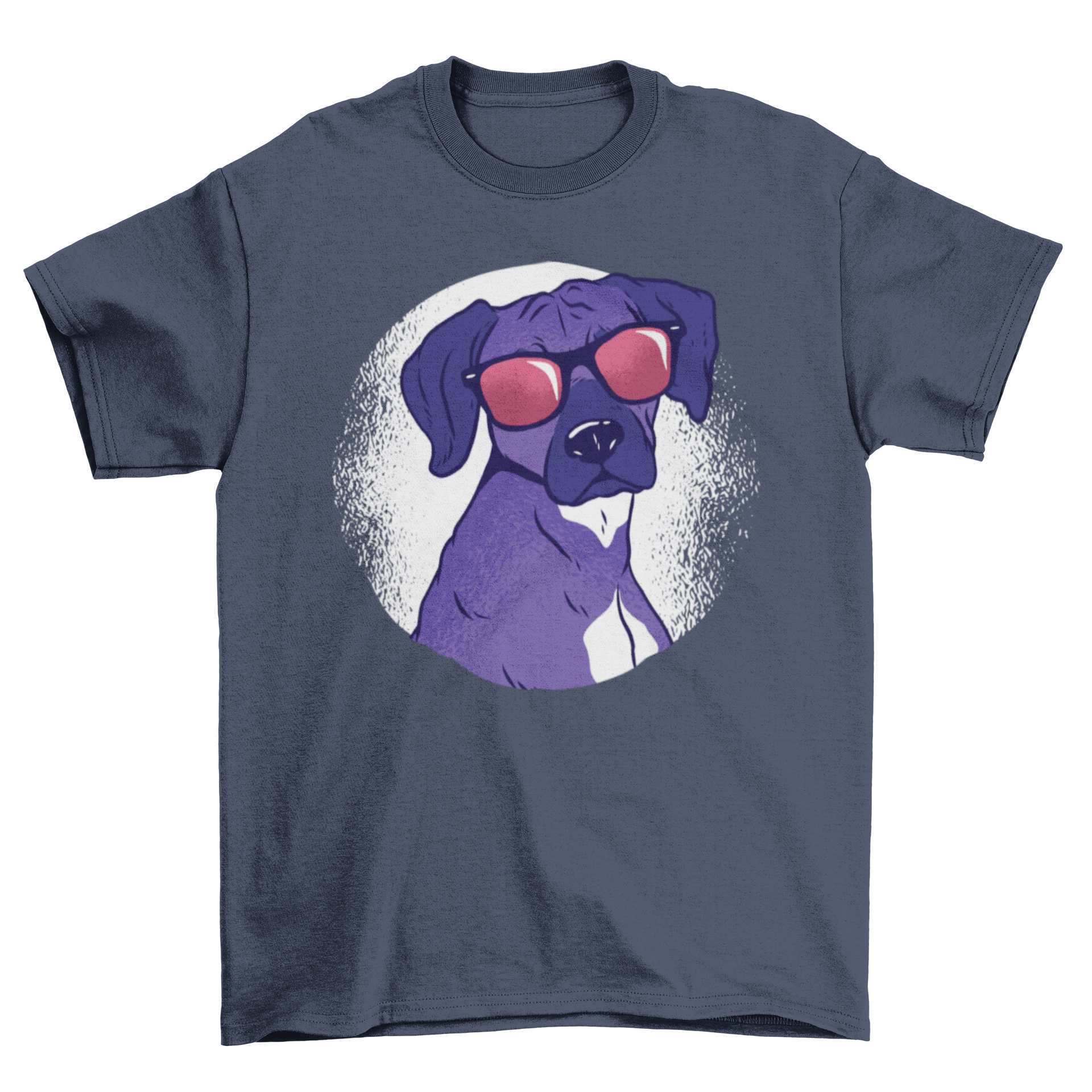 Cool Shady Dog T-Shirt featuring a Rhodesian Ridgeback wearing sunglasses, perfect for stylish dog lovers.