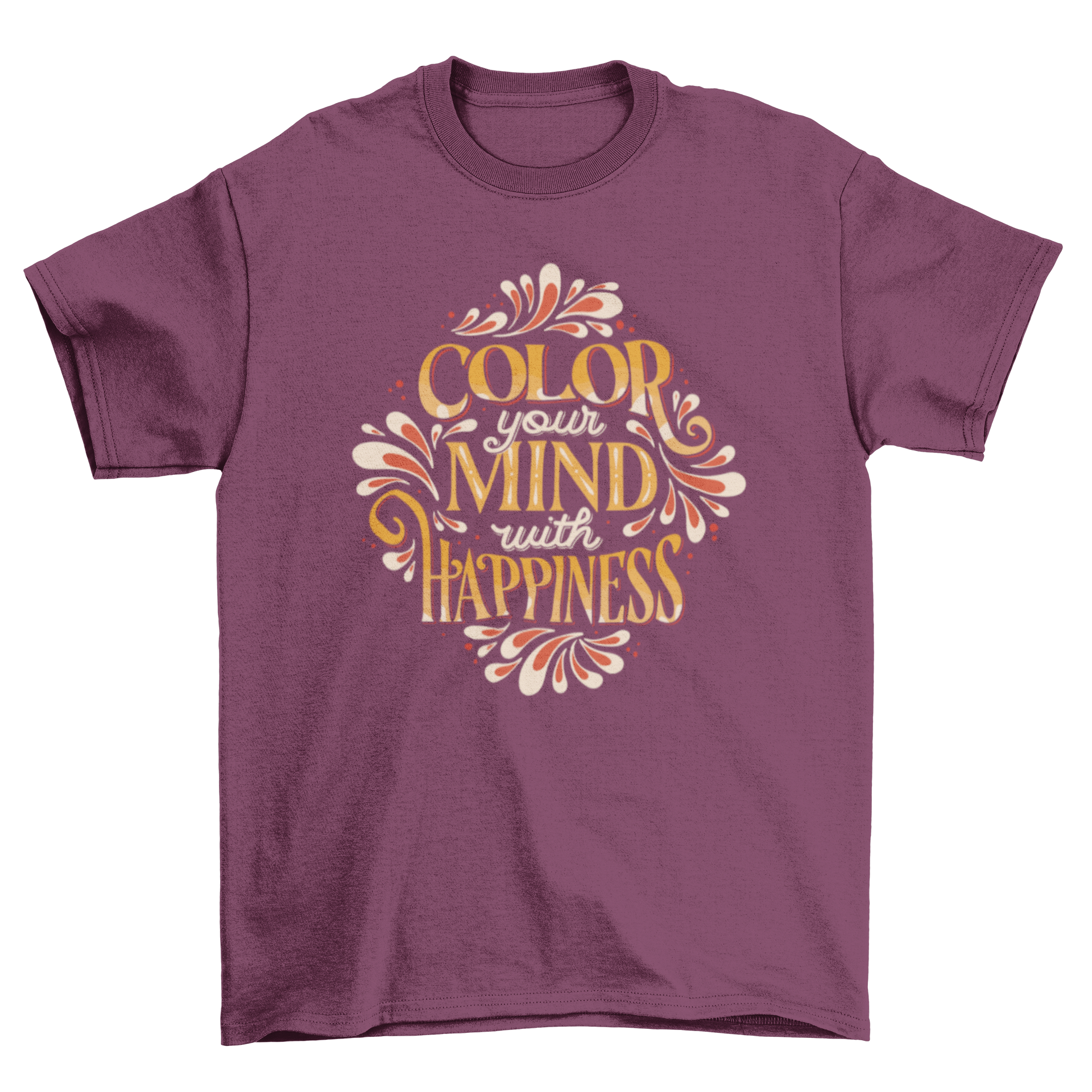 Color Your Mind t-shirt featuring uplifting lettering design in vibrant colors.