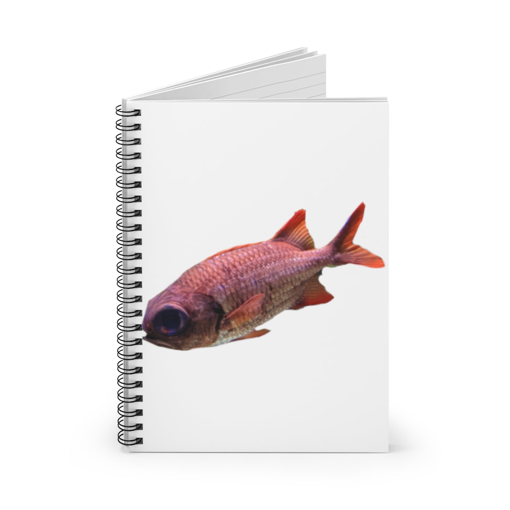 Colored Fish Spiral Notebook with ruled line pages and vibrant cover design.