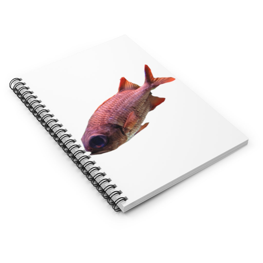 Colored Fish Spiral Notebook with ruled line pages and vibrant cover design.