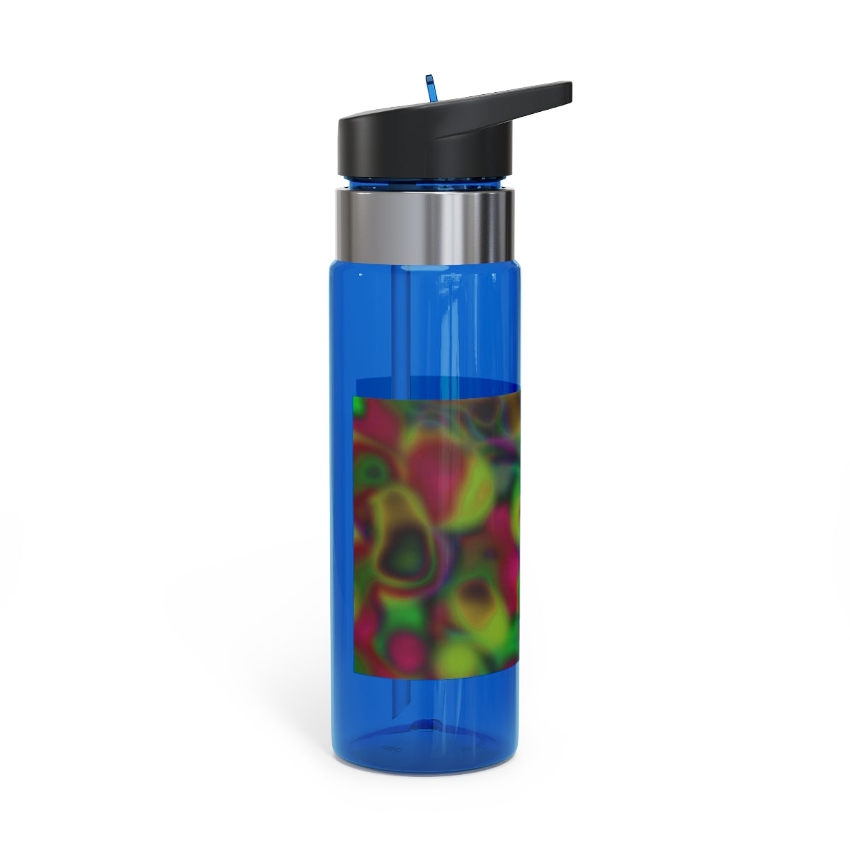 Colorful Cloud Painting Kensington Tritan™ Sport Bottle, 20oz, featuring a vibrant design and a convenient carabiner hook.