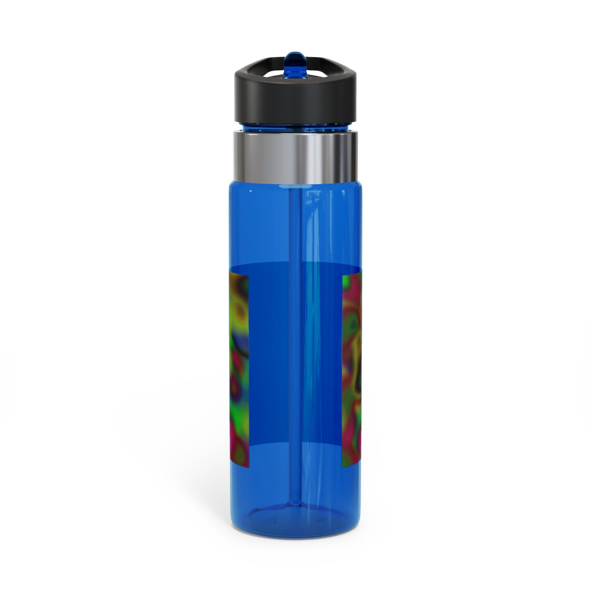 Colorful Cloud Painting Kensington Tritan™ Sport Bottle, 20oz, featuring a vibrant design and a convenient carabiner hook.