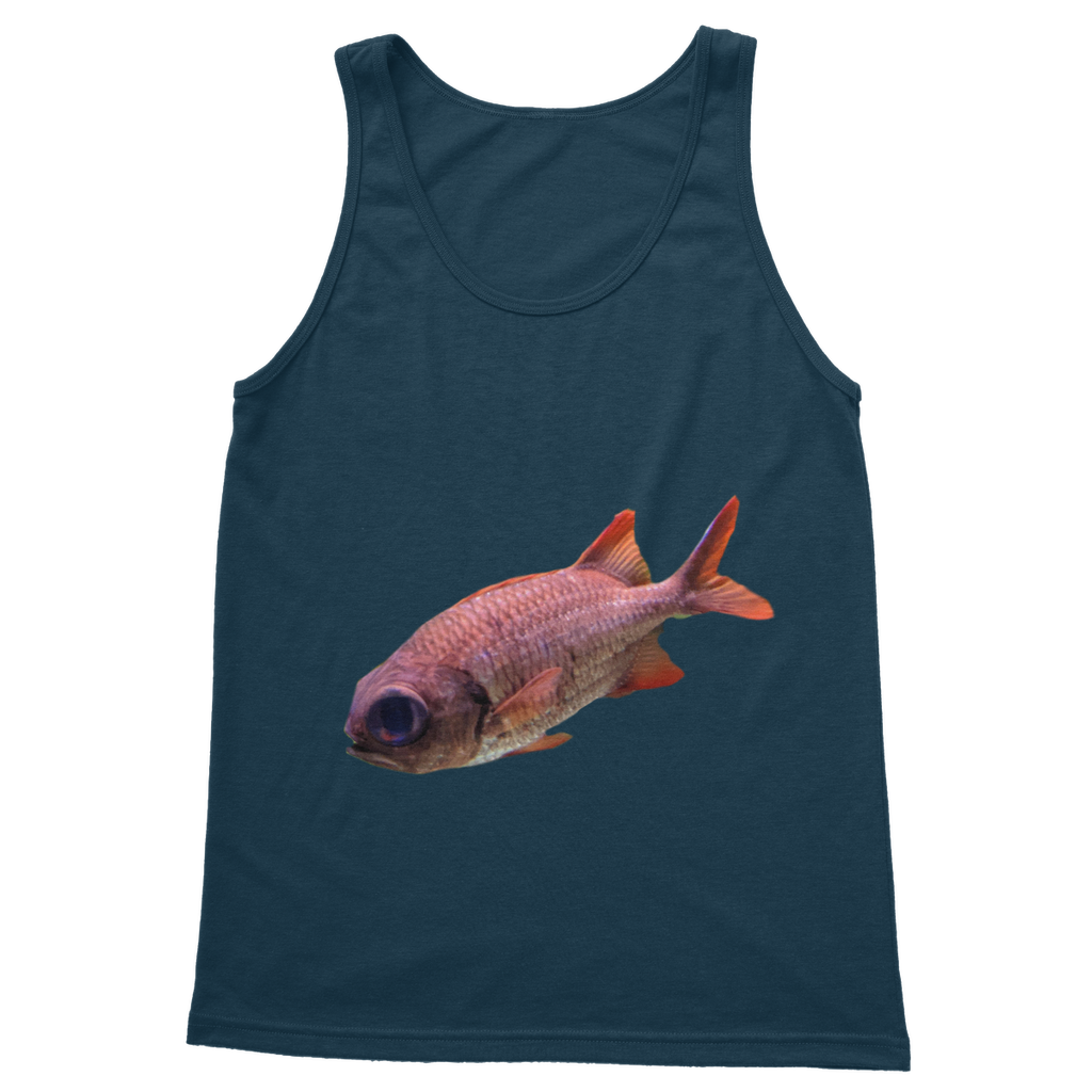 Colorful Fish Classic Adult Vest Top featuring vibrant fish print on a comfortable unisex tank top.