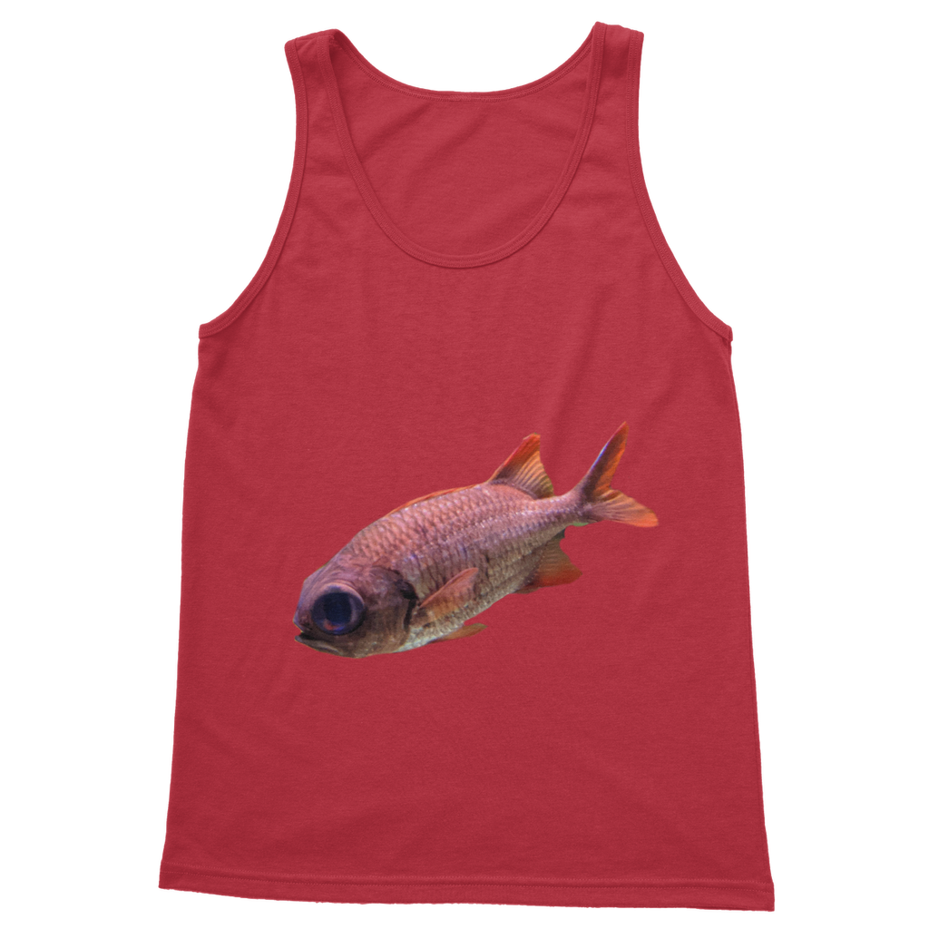 Colorful Fish Classic Adult Vest Top featuring vibrant fish print on a comfortable unisex tank top.