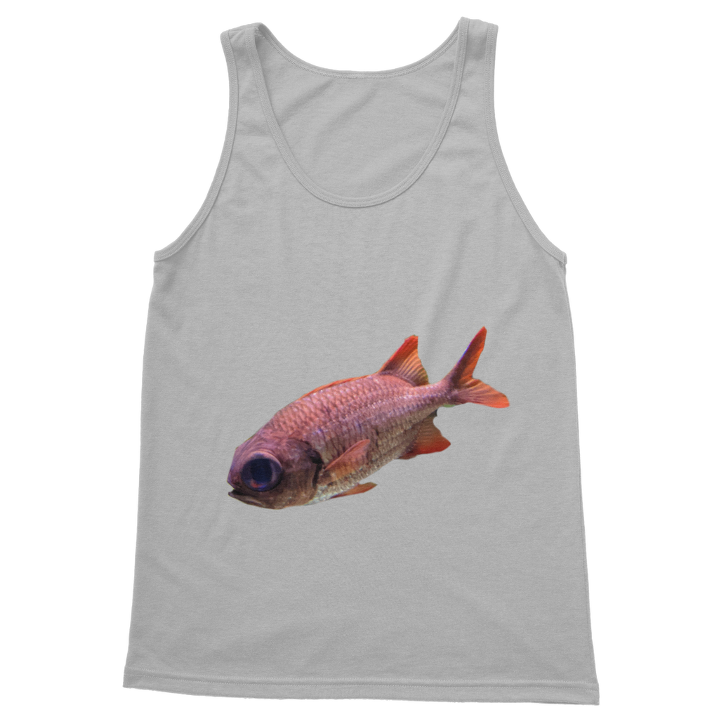 Colorful Fish Classic Adult Vest Top featuring vibrant fish print on a comfortable unisex tank top.