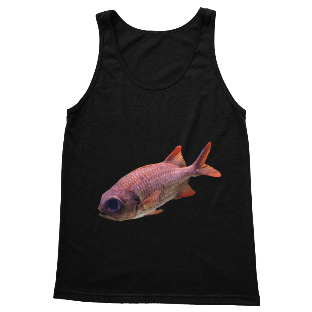 Colorful Fish Classic Adult Vest Top featuring vibrant fish print on a comfortable unisex tank top.