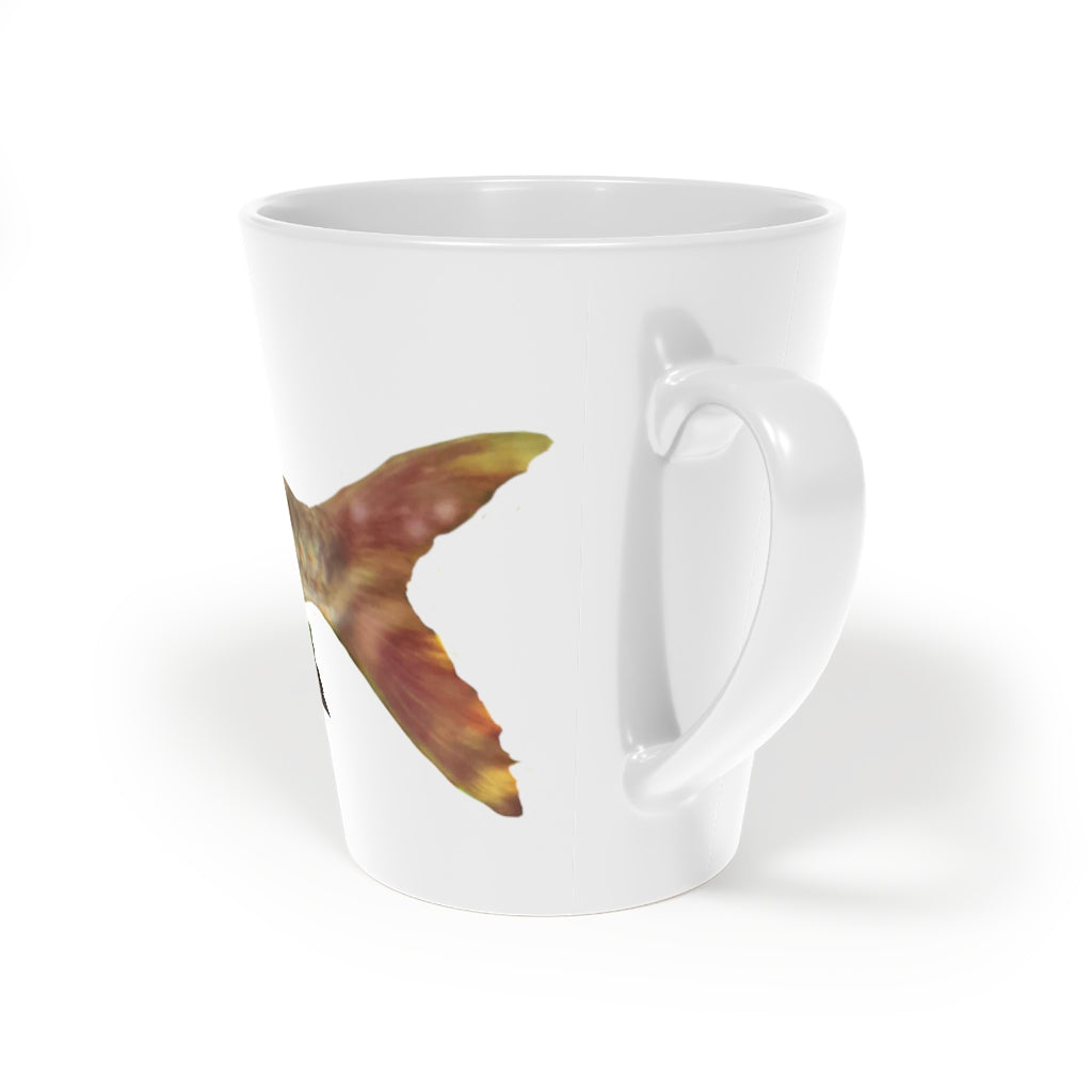 Colorful Fish Latte Mug, 12oz with vibrant fish design and easy-grip handle, perfect for lattes and beverages.