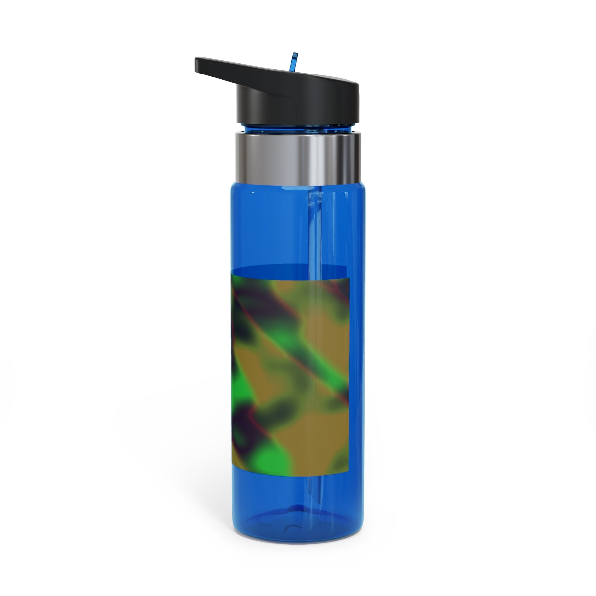 Colorful Painting Kensington Tritan™ Sport Bottle, 20oz with a vibrant design, screw-on lid, and carabiner hook for easy attachment.